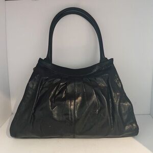 Vintage Hobo black leather large shoulder bag GUC